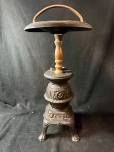lot 180 image: Pot Belly Stove  Pedestal Ashtray Stand