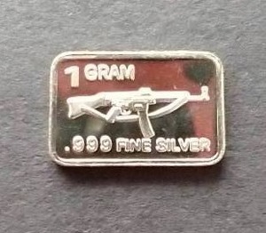 lot 1 image: 1 Gram Silver Bar  - AK-47
