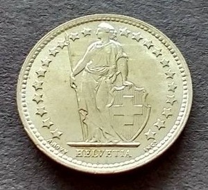 lot 6 image: 1958 Switzerland Silver 12 Franc