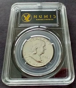 lot 8 image: Slabbed 1956 Proof Franklin Half Dollar