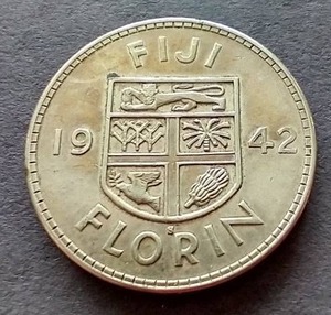 lot 12 image: 1942 Fiji Silver Florin