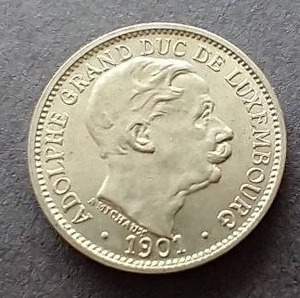lot 17 image: 1901 Luxembourg 10 Centimes Coin