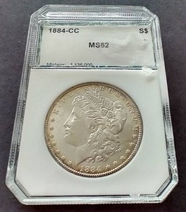 lot 36 image: 1884-CC Morgan Dollar - PCI MS62