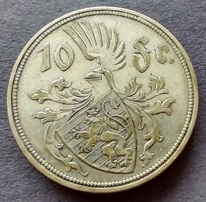 lot 75 image: 1929 Luxembourg Silver 10 Francs