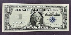 lot 88 image: Beautiful Crisp 1957 Silver Certificate $1 Note