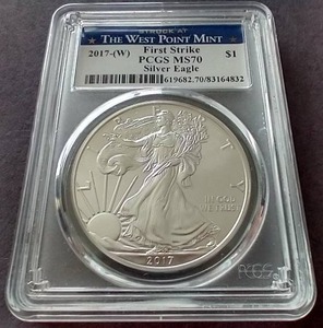 lot 90 image: 2017(W) American Silver Eagle - PCGS MS70