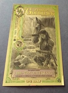 lot 98 image: Florida Half Goldback