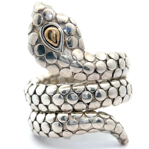 lot 36 image: John Hardy Coiled Serpent Ring VIDEO
