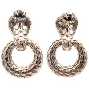 lot 40 image: John Hardy Naga Snake Drop Door Knocker Earrings VIDEO