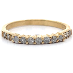 lot 46 image: Natural Diamond Semi-Eternity Ring in Yellow Gold VIDEO