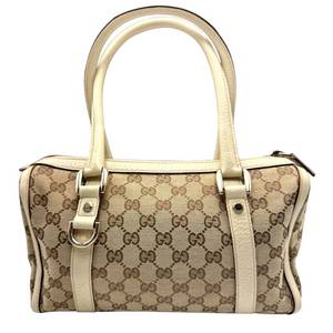 lot 20E image: Gucci Brown GG Canvas x Leather Abbey Mini Boston Tote Bag Pre-Owned Retail $1,250