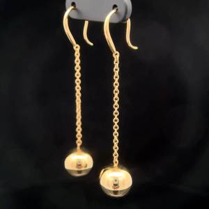 lot 16 image: Tiffany & Co. HardWear Ball Drop Earrings in 18K Yellow Gold  In Original Box $2,000 Retail