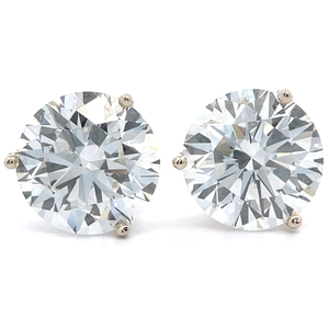 lot 0F image: 8.00 Carat Diamond Stud 3-Prong Martini Setting Earrings in 18K Yellow Gold $12,750 Retail