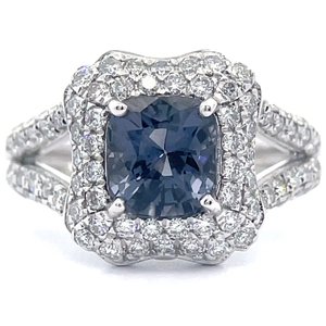 2.93 Carat Natural Spinel & Natural Diamond Ring in Platinum w GIA  Appraisal Retail $8,820 VIDEO