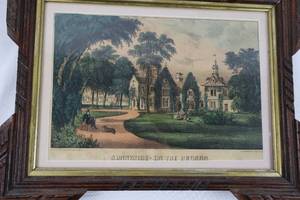 Currier &amp Ives Sunnyside on the Hudson Framed Lithograph