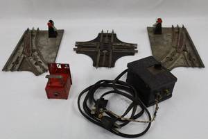 Marx O-Gauge Vintage Train Track Set with Cross Track & Power Pack (1940s-1950s)