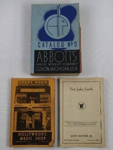 Abbotts Catalog No.9, Fox Lake Cards & Hollywoods Magic Shop Ephemera