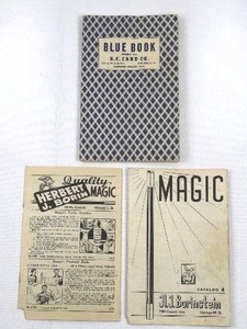 Blue Book KC Card Co. Vintage Magic Ephemera (Lot of 3)
