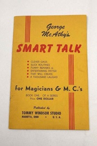 George McAthy Smart Talk for Magicians & MCs - Vintage 1945 Magic Book & Laff-Tested Dialogues