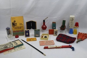 Vintage Magic Tricks Collection - Cups & Balls, Billiard Balls, Playing Cards & Props
