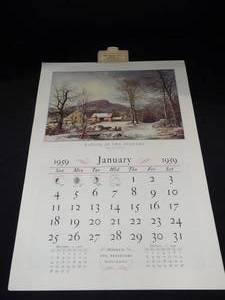 The Travelers 1959 Currier &amp Ives Calendar (COMPLETE)