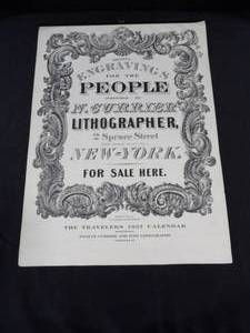 1937 The Travelers Currier &amp Ives Calendar (COMPLETE)