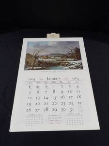 The Travelers Currier &amp Ives Calendar 1964 (COMPLETE)