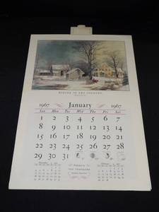 The Travelers 1967 Currier &amp Ives Calendar (COMPLETE)