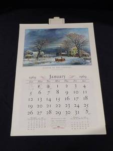 1969 The Travelers Currier &amp Ives Calendar (COMPLETE)