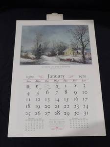 Travelers 1970 Currier &amp Ives Calendar (COMPLETE)