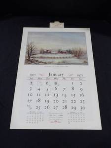 Travelers 1971 Currier &amp Ives Calendar (COMPLETE)