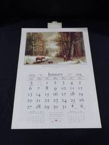 Travelers 1974 Currier &amp Ives Calendar (COMPLETE)