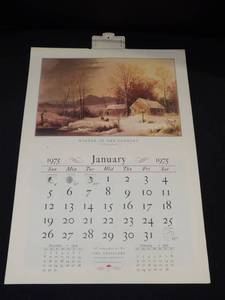 Travelers 1975 Currier &amp Ives Calendar (COMPLETE)