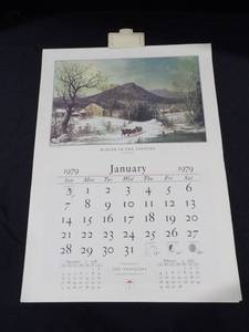 The Travelers 1979 Currier &amp Ives Calendar (COMPLETE)