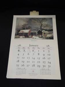 The Travelers Currier &amp Ives Calendar 1981 (COMPLETE)