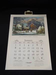 The Travelers 1984 Currier &amp Ives Calendar (COMPLETE)