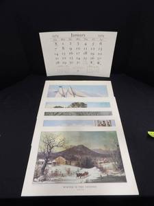 1979 Currier &amp Ives Calendar (COMPLETE)