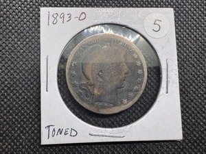 lot 5 image: 1893-O Silver Barber Half Dollar