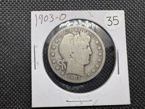 lot 35 image: 1903-O Silver Barber Half Dollar