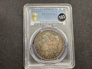 lot 103 image: 1883-O Nicely-Toned Silver Morgan Dollar PCGS MS62 - Beautiful Coin