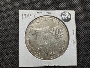 lot 109 image: 1983-D Olympic Commemorative Silver Dollar