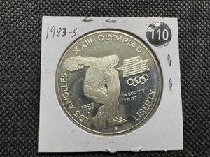 lot 110 image: 1983-S Proof Olympic Commemorative Silver Dollar