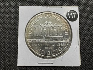 lot 117 image: 2009 BU Austrian 1 Oz. Silver Philharmoniker Coin