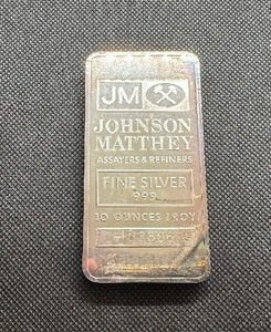 lot 75 image: Johnson Mathey Ten Ounce .999 Silver Bar
