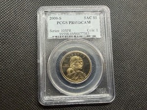 lot 143 image: 2000 Sacajawea $1 PCGS PR69 DCAM