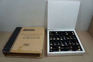 lot 154 image: History Civil War Chess Piece Set