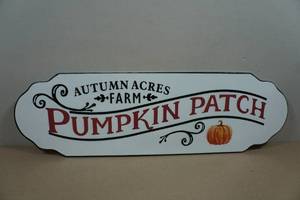 lot 199 image: Decorative Metal Sign - 30x9