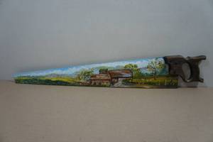 lot 236 image: Hand Painted Saw