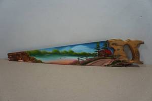 lot 237 image: Hand Painted Saw