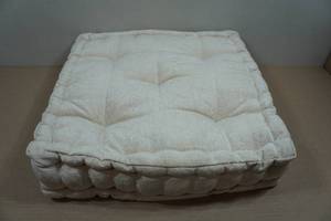 lot 256 image: Large Tufted Floor Pillow - 20x20.5